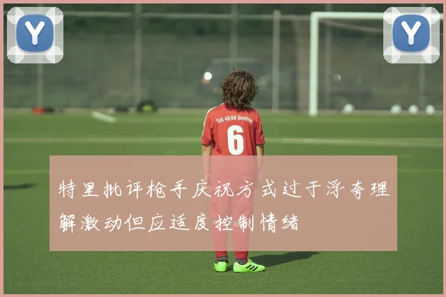 特里批评枪手庆祝方式过于浮夸理解激动但应适度控制情绪